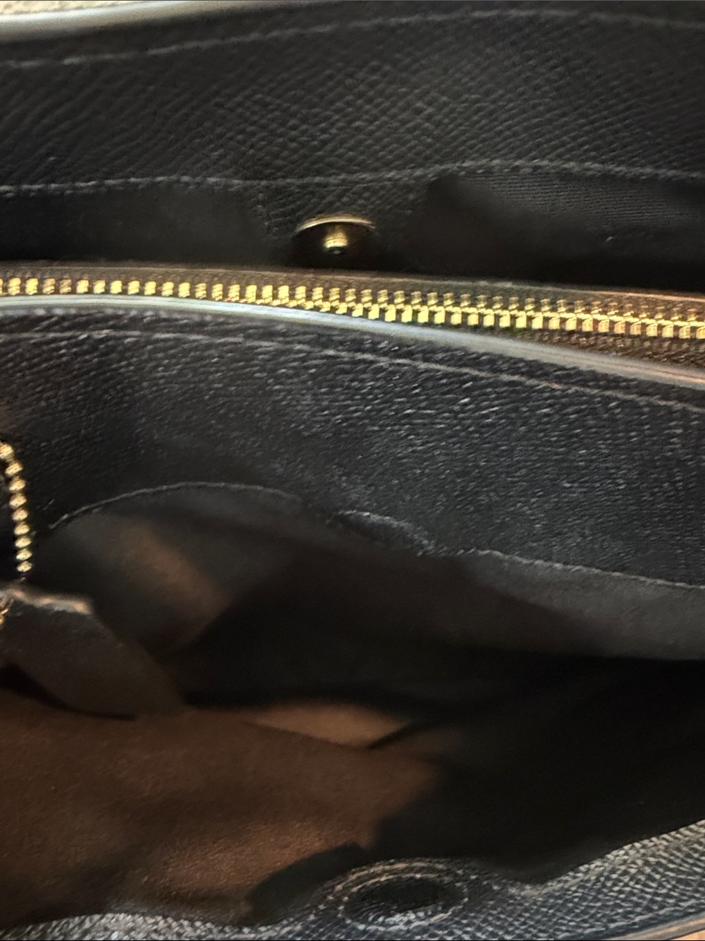 Coach Brown Monogram Tote with Black Trim - Picture 10 of 10